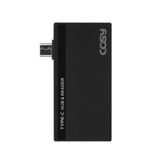 코시 타입C OTG 허브 카드리더 콤보 CR3201C, 블랙