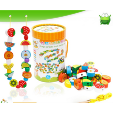 나무구슬블럭실꿰기