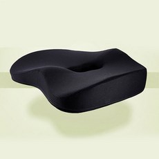 COA 바른 허리 골반 자세 교정 메모리폼 방석, 블랙