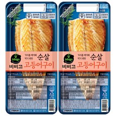 비비고 순살고등어구이 60g, 2개