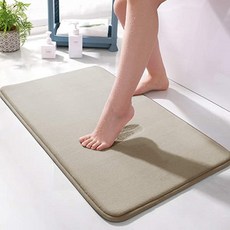 기억 거품 발 닦는 매트 17 "X 24"흡수성 아늑한 연약한 미끄럼 방지 산호 우단 목욕탕 깔개 기계를 말리 게 더 쉬운 세척 목욕탕 양탄자 낙타, Camel, 17 X 24 inch