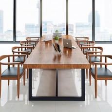 우드슬랩 스타벅스 테이블 식탁 10인용 고재 2 3 m, 240x90x75 나무 두께 5cm