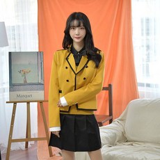 HP 옐로우 네이비라인 자켓(여자) 교복마이 교복자켓