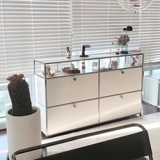모듈수납장 틈새수납장 미드센추리 캐비넷 스테인리스 60x35x70cm, B1 (싱글 하부수납)
