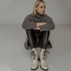 시크덩꼬페이턴트레이스업가보시통굽하프워커힐