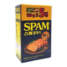 CJ 스팸 클래식 120g 한끼 딱좋은 작은 사이즈, 5개