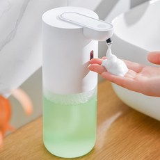 손세정 자동 디스펜서 욕실 핸드 워시 거품 물비누 비누 버블 세제 유아 주방 센서, R99518W(화이트, 1세트, 화이트