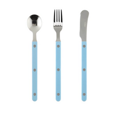 파르베 1인 디저트 3종 세트, pastel blue 1세트, 스푼+포크+나이프, 1개