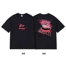 성조기 티셔츠 피그먼트 프린팅 오버핏 반팔 던스 커플