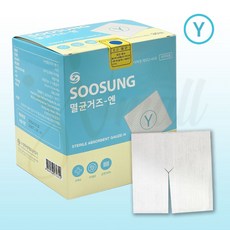 수성 멸균Y거즈 10cm x 10cm x 8겹 50포 배액관 드레싱 거즈, 1개, 30세트