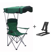포캠 그늘막 낚시용 캠핑용 휴대용 접이식 의자 체어 파라솔의자 낚시의자, 그린, 1개