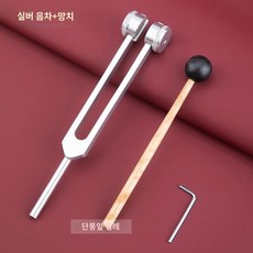 귀청소 음악 소리굽쇠 증폭기 명상 소리 음차, 실버 음차+망치, 1개