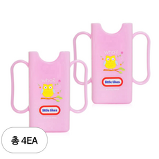 리틀타익스 125ml 미니 팩 홀더, 핑크부엉이, 4세트