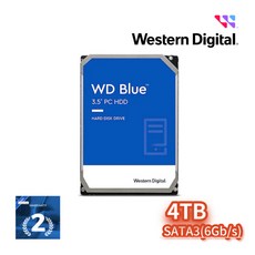 웨스턴디지털 정품 4TB WD BLUE SATA3, WD40EZAX  (4TB)  SATA3 - wd40ezax