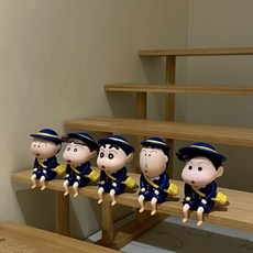 FATTYS 춘일부 교복 짱구 미니 피규어 차량용 장식품 세트