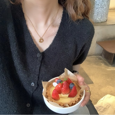 부클반팔가디건