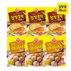 오뚜기 찹쌀미니도나스믹스 250G 3개+찹쌀호떡믹스 400G 3개, 1개