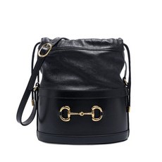 [구찌] [빈티지] 블랙 카프스킨 1955 홀스빗 여성 버킷백 602118 1DBYG 1000 602118 1DBYG 1000