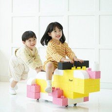 상상블럭 시즌2 54EA 소프트 대형 쌓기 빅블록 어린이집 유치원 초등학교 교육완구 교구, 옐로우, 1개