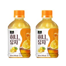 미닛메이드 허니유자 280ml 15페트, 15개