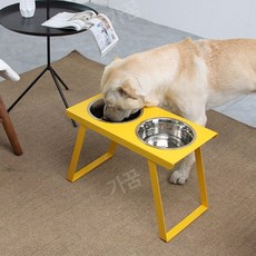  밥그릇 애견식기 반려동물 2구 강아지 고양이, S, 높이조절가능 2구(비접이식) 
