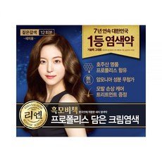 리엔 흑모비책 프로폴리스 염색약 짙은갈색 12회분, 1개