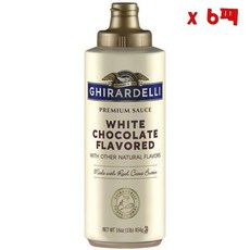 Ghirardelli White Chocolate Premium Sauce 기라델리 기라델리 화이트 초콜릿 프리미엄 소스 16oz(454g) 6팩