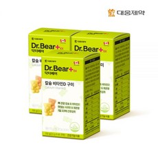 닥터베어EX 츄어블 키즈 어린이 칼슘 비타민D 구미 젤리 3통 3개월분, 3박스, 3개, 60정