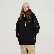 엔쓰리 2324 NNN 3L TR100 HOOD ANORAK JACKET BLACK 스노우 보드복 아노락 자켓