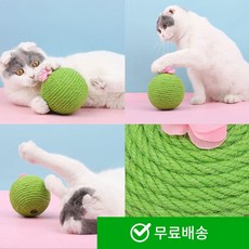 더우지 반려동물 필수품 발톱관리 고양이 로프형 스크래쳐볼, 1개