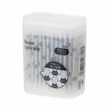 스케이터 2WAY 네코 고양이 종이바디 면봉 100p
