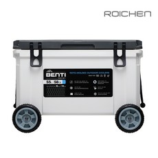 로이첸 벤티 아이스박스 감성캠핑 낚시 하드쿨러 휴대용 바퀴 차량용 대형, 55L