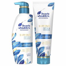 Head & Shoulders 헤드앤숄더 슈프림 Supreme Detox & Hydrate 아르간 오일 샴푸 컨디셔너 2종 세트, 1개