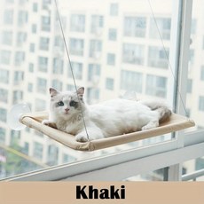 애완 동물 침대 고양이 창문 해먹 공간 절약 실내 제품 걸이식, 1개, 1.Khaki