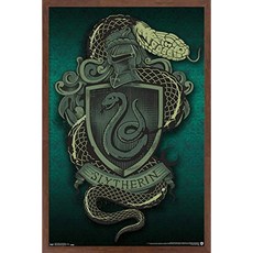EOM 트렌드 국제 세계 : 해리 포터 - Slytheri [14.725" x 22.375"- Mahogany Framed Version] - E0777081SHQMMR0, 기본, 기본
