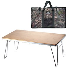 캠핑 쉘프 테이블 우드 상판 접이식 쿨러스탠드 야외용, T-2303