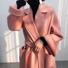 생활도움 클래식물결물결코트여중롱루즈핏빅사이즈양면울코트가운양면코트