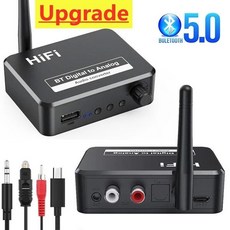 BLS-B35 블루투스 5.1 수신기 U 디스크 DAC 오디오 변환기 Spdif 3.5MM AUX 2 RCA 앰프 스피커, 1개
