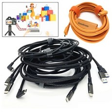 외장하드케이블 연결선 Eazedream C USB-USB-C 스트림 테더링 케이블 소니 Sony 캐논 니콘 카메라 PC 이미징 엣지 웹캠 유튜브 틱톡용 3m 5m, 10m TypeC to TypeC, 5) 10m TypeC to TypeC, 1개