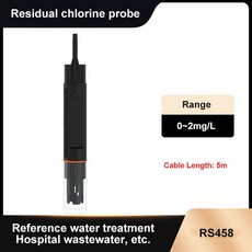 LCD 온라인 잔류 염소 수질 모니터 센서 감지 감지기 RS485 20M, Probe 2mg 485, 1개