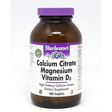 블루보넷 칼슘 시트레이트 마그네슘 비타민 D3 캐플렛, 180정, 1개