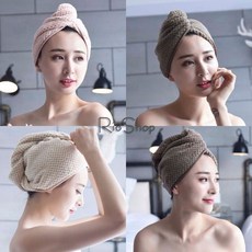 올인템 1+1 3배 빨리 마르는 드라이 헤어 타올 머리 수건 고급형, 2개, 색상랜덤