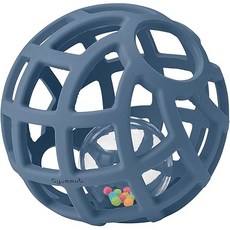 White Lapin cyummut 실리콘 볼 처음 교육 전문 베이비 (씨블루 rattle-울림), 1개