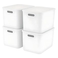 mb-Ko 多功能儲藏室生活盒 4ea, 03.Living Box L, 白色 4ea, 4個