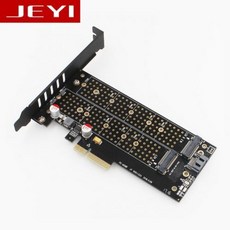 [해외] JEYI SK7 M.2 NVME SSD NGFF PCIE X4 어댑터 M 키 B 키 듀얼 인터페이스 카드 지원 PCIE3.0 듀얼 전압 12 볼트 3.3 볼트 SATA3, 상세내용표시