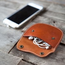 1300k [주문제작] [헤비츠] 3841 Earphone Pouch, Reddish tan/각인없음