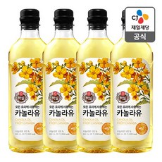 백설 카놀라유, 900ml, 4개입