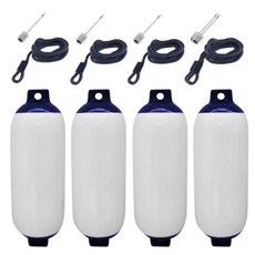 보트 선박 충돌 펜더 요트 계류장 수상구조물 안전 보호 수상스키장 PVC, 파란 밧줄을 가진 4pcs