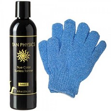 Tan Physics True Color Tanner 8 oz w / FREE Pair 하이드로 엑스 폴리 에이션 장갑 by Sans-Sun T