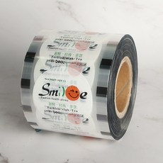 EaJ 카페 배달 컵뚜껑 백색식 버블티 업소용 실링 실링필름 포장 씰링 일회용컵 필름 일회용, 스마일 3000잔 2, 1개